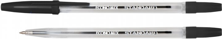 Ручка кулькова ECONOMIX Standart E10117-01, чорнила чорні